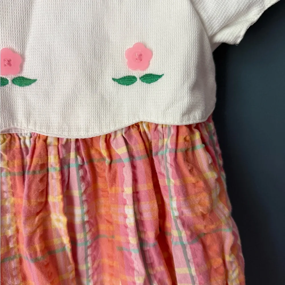 Vintage rainbow tag Gymboree‎ plaid and flower dress